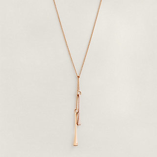 エルメス　クルー・ド・フォルジュ　ネックレス エルメス ロングネックレス ”クルー・ド・フォルジュ” シルバー 【新品